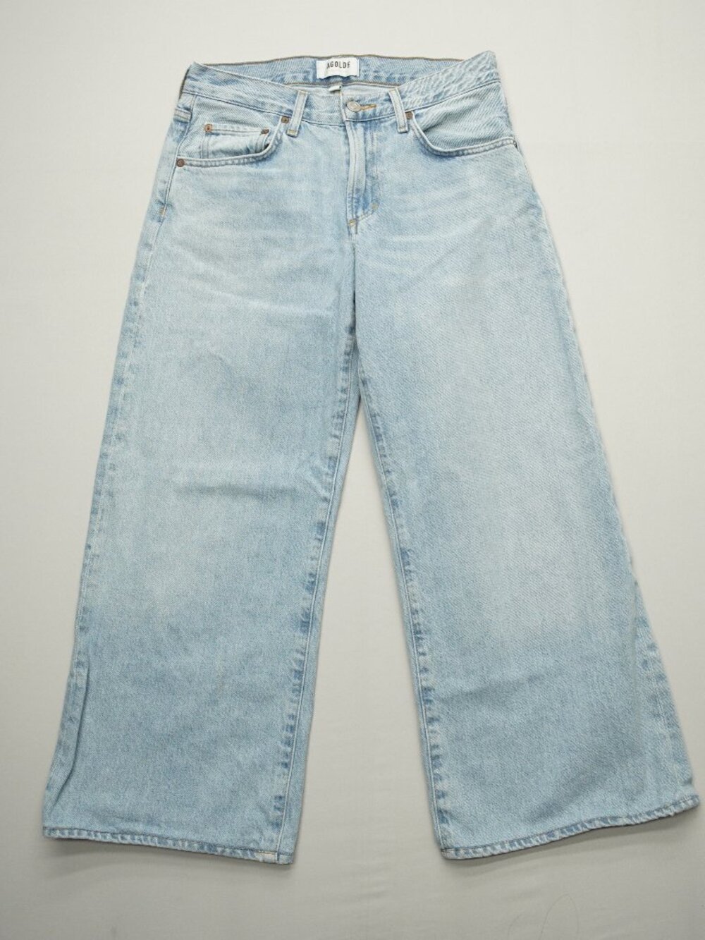 AGOLDE Clara Low Rise Baggy Flare Jeans in Encounter 24